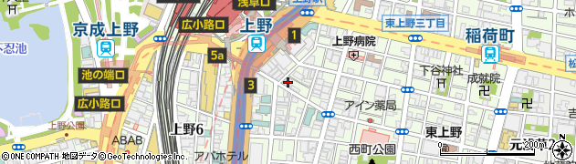 一の倉 上野店周辺の地図