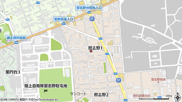 〒274-0071 千葉県船橋市習志野の地図