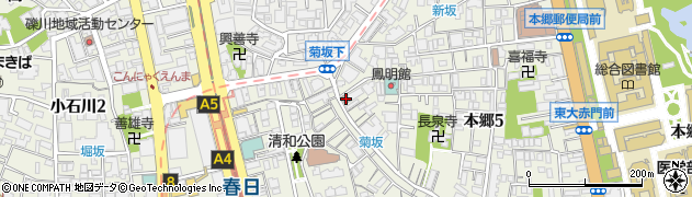 本郷五郵便局 ＡＴＭ周辺の地図