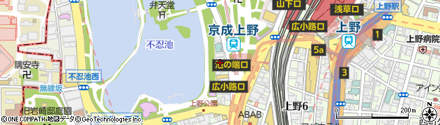 ホテル観月荘上野周辺の地図