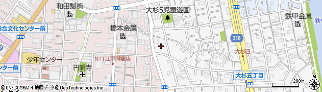 東京都江戸川区大杉5丁目7周辺の地図