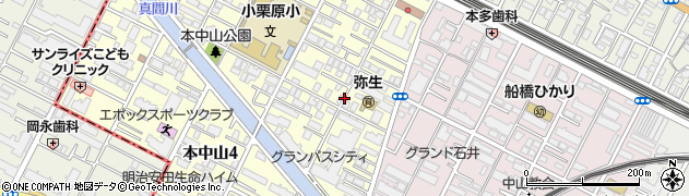 千葉県船橋市本中山3丁目周辺の地図