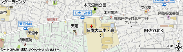 日本大学第二中学校周辺の地図