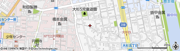 東京都江戸川区大杉5丁目9周辺の地図
