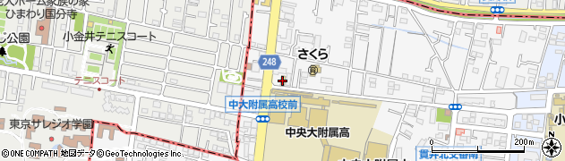 ファミリーマート小金井中大附属前店周辺の地図