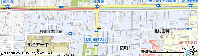 ファミリーマート小金井桜町店周辺の地図