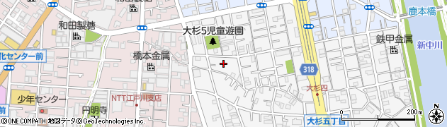 東京都江戸川区大杉5丁目9-18周辺の地図