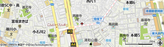 セブンイレブン文京西片１丁目店周辺の地図
