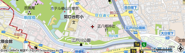 東京都文京区関口周辺の地図