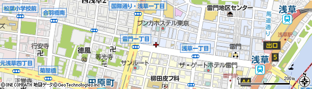 てんや浅草店周辺の地図