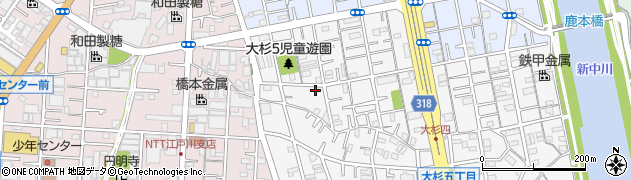 東京都江戸川区大杉5丁目9-7周辺の地図