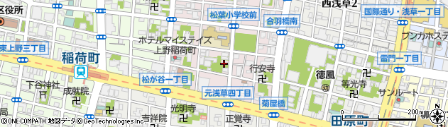 東京都台東区松が谷1丁目周辺の地図
