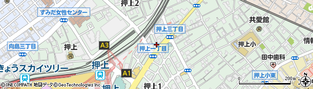 東京都墨田区押上周辺の地図