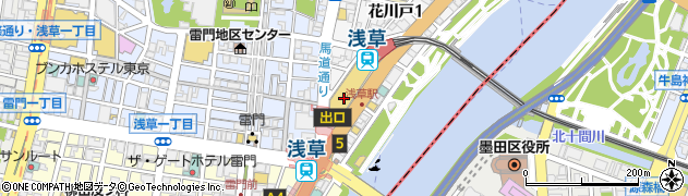 松屋浅草周辺の地図