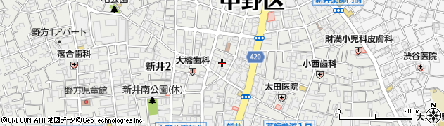東京都中野区新井2丁目5周辺の地図