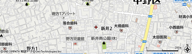東京都中野区新井2丁目周辺の地図