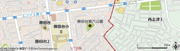 勝田台第六公園周辺の地図