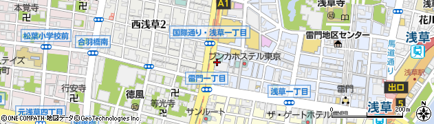 東京都台東区浅草1丁目11-5周辺の地図