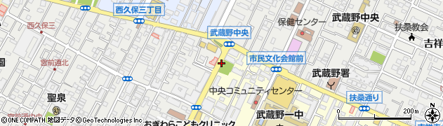市民文化会館入口周辺の地図