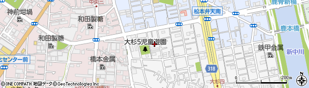 東京都江戸川区大杉5丁目13周辺の地図