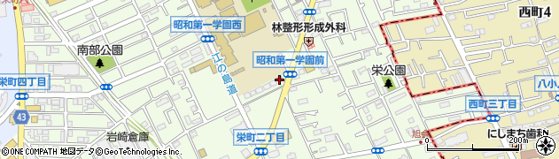 立川栄郵便局周辺の地図