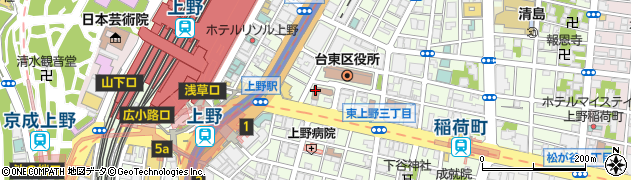 上野警察署周辺の地図