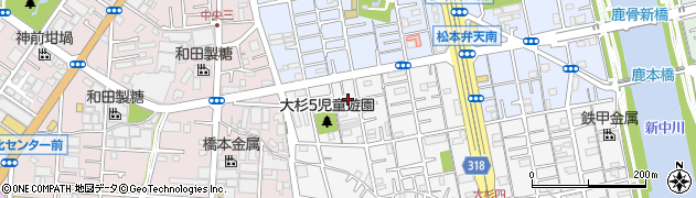 東京都江戸川区大杉5丁目13-14周辺の地図