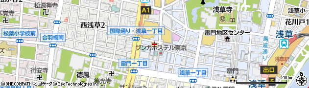 ａｕショップ浅草ＲＯＸ周辺の地図