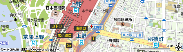北海道直送鮮魚と日本酒 完全個室居酒屋 あばれ鮮魚 上野駅前店周辺の地図