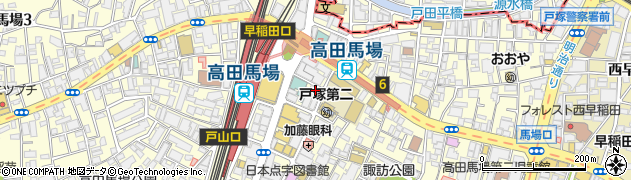 ジーンズメイト高田馬場店周辺の地図