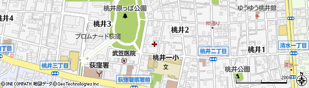 東京都杉並区桃井周辺の地図