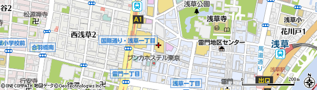 丸亀製麺 浅草ROX店周辺の地図