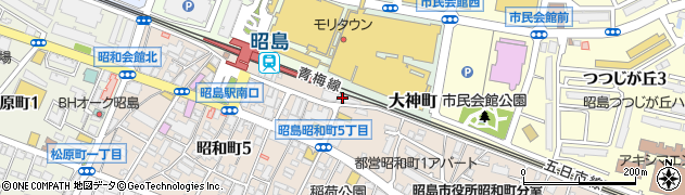 昭島駅　南口立体自転車等駐車場周辺の地図