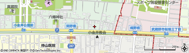 東京都小金井市関野町1丁目2周辺の地図