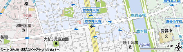 松本弁天南周辺の地図