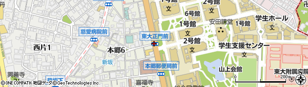 東大正門周辺の地図