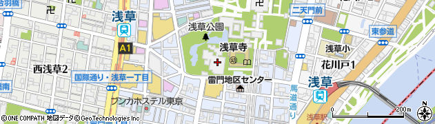 伝法院周辺の地図