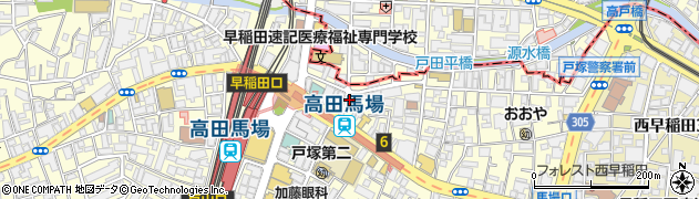 日拓高田馬場パーラー１周辺の地図