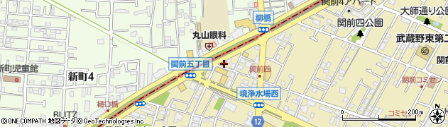 武蔵野関前郵便局周辺の地図