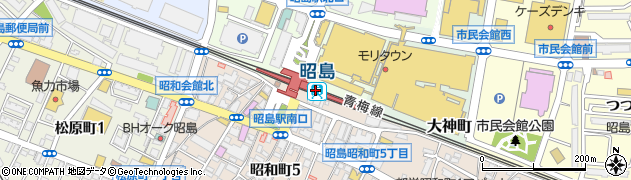 昭島駅周辺の地図