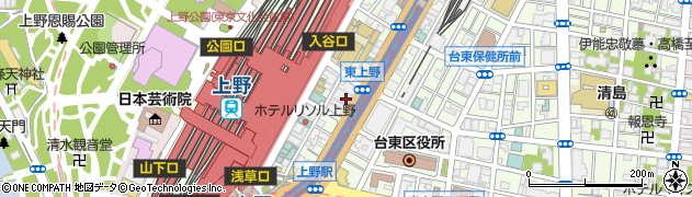 串八珍 上野入谷口店周辺の地図
