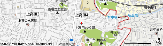 上高田四丁目団地周辺の地図
