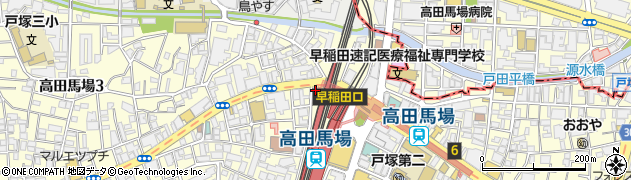 ビッグエコー BIG ECHO 高田馬場駅前店周辺の地図