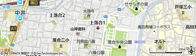 東京都新宿区上落合周辺の地図