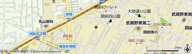 東京都武蔵野市関前4丁目周辺の地図