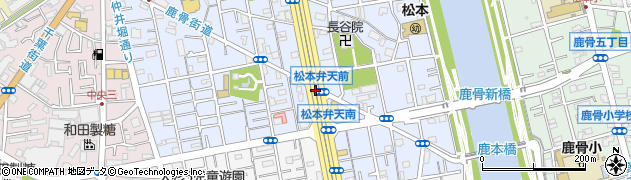 松本弁天前周辺の地図
