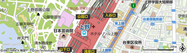 sushi力蔵 上野店周辺の地図