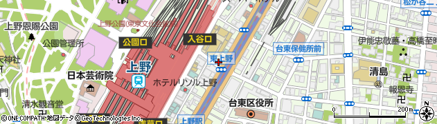 祥龍 刀削麺荘 上野店周辺の地図