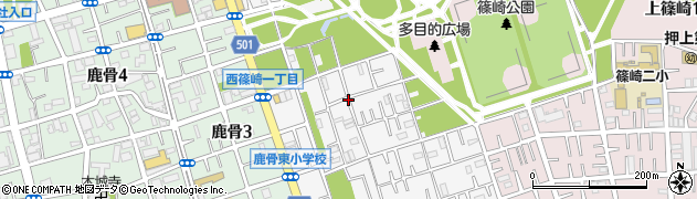 篠崎公園☆西篠崎1丁目 akippa駐車場周辺の地図