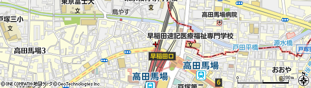 東京都新宿区高田馬場3丁目1-1周辺の地図